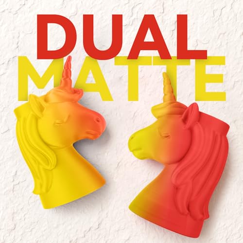 SUNLU Dual Color Matte PLA Filament 1.75mm, Yellow and Red - color: Dual Yellow Red, size: 1KG