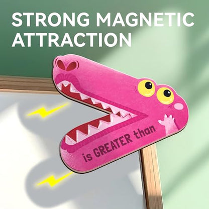Dotimo Math Manipulatives 1st Grade, Magnetic Math Signs Jumbo Magnetic Symbols Set for Kids Ages 4-8, Greater Than/Less Than/Equal Signs, Homeschool Supplies (3 Magnetic Math Signs)