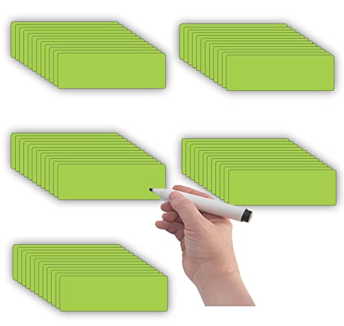 STTMGN Magnetic Dry Erase Labels (1x3,Pack of 60),Name Tags Magnets Sticker,Durable for Classroom&Office&Cabinet&Whiteboard&Refrigerator&Education&Home&More (Green) Saint Patrick's Day Gift - color: Green 60pcs, size: 1X3"