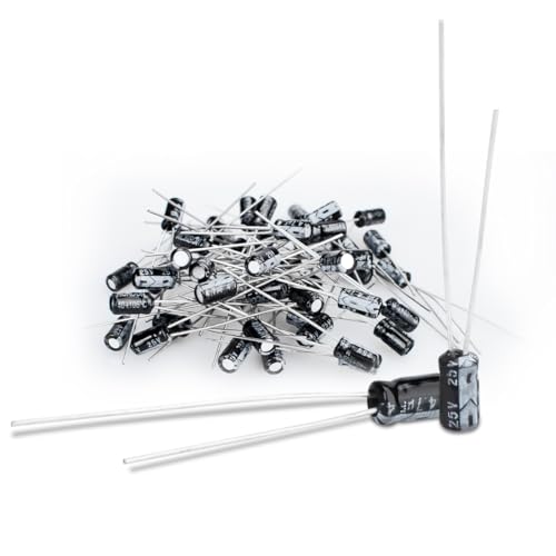 50 Pcs Electrolytic Capacitor 4.7uF 25V Aluminum Radial Electrolytic Capacitors - style: 25V 4.7uF