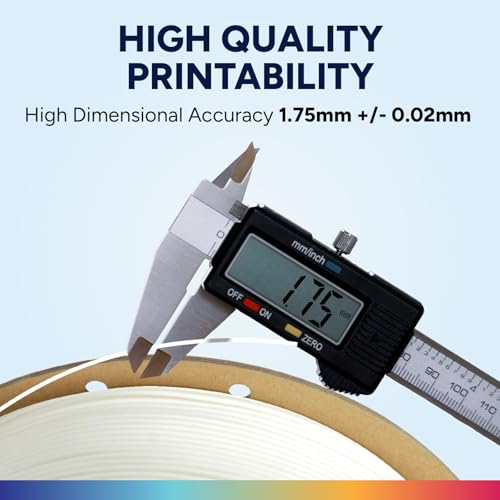 OVERTURE 2KG Bundle Easy PLA 1.75mm, Easy to Print 3D Printer Filament - color: Easy White*2