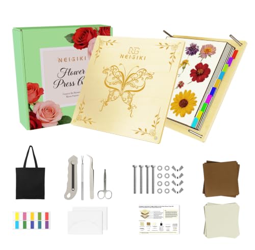 Wooden Flower Press Kit, 10 Layers 11" x 11" Large Size for Adult Teen - size: 11 inch 10-Layer Flower Press Kit