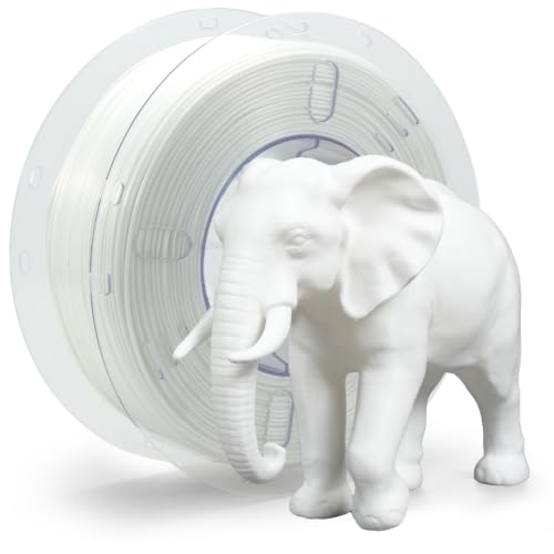 VOXELAB HS PLA+ Filament 1.75mm, High Speed PLA Plus 3D Printer Filament, 1kg (2.2lbs) for Most FDM 3D Printers, Enhanced Toughness & Smooth Printing, Superior Layer Adhesion(White) - color: Hs Pla+white