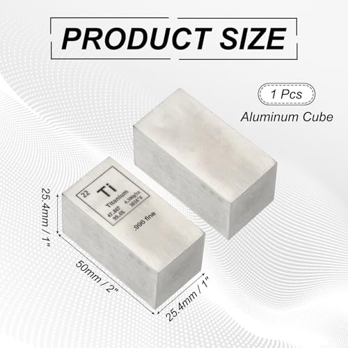 PATIKIL Titanium Cube, 1x1x2 Ti Density Stick High Density Element Rod Unique Metal Cube Periodic Table of Elements Collections Lab Experiment Teacher Scientific Classes - size: 1x1x2", style: Titanium