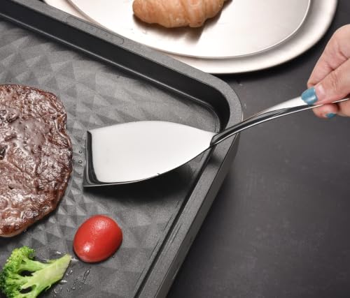 IMEEA Small Stainless Steel Spatula 9.3 Inch Mini Turner Solid Metal