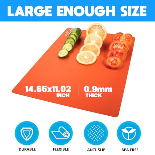 Goodluck 7 Pieces Flexible Cutting Boards, BPA Free Plastic Cutting Boards for Kitchen, Non Slip Cutting Mat for Meat and Vegetables (Pack of 2) - color: Multicolor Regular, size: 7 pieces (Pack of 2)