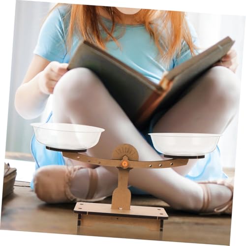 Veemoon 2pcs Wooden Balance Scales for Activities DIY Preschool Science Experiment Balance Board for Creative Measurement Physics Exploration