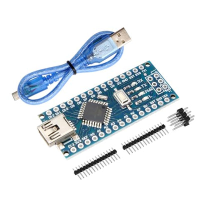 Nano V3.0 Board with Cable, AYWHP 1PCS Nano Board ATmega328P, CH340G Chip 5V 16M, Microcontroller Compatible with Arduino Nano (Mini USB Port) - size: 1
