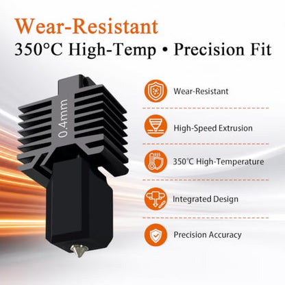Upgraded 0.4MM P1S/P1P Hotend Hot End Full Assembly Print Head Leak-Proof - style: 3