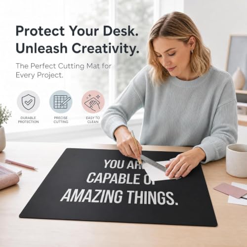 23" x 17" Self Healing PVC Cutting Mat, A2-Black or Green - color: A2-Black-Green