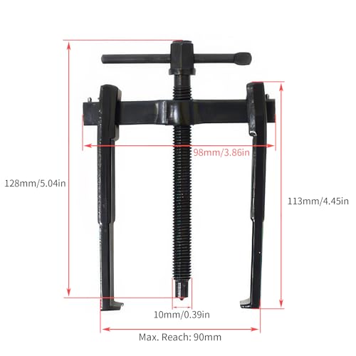 Beam 2 Jaw Puller 3.5" Bearing Gear Pullers, 128mm T-Shaped Screw - size: 2Jaw 3.5In 98×128MM