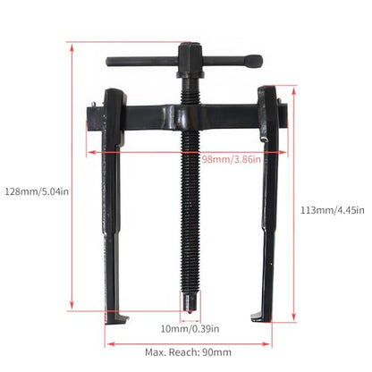 Beam 2 Jaw Puller 3.5" Bearing Gear Pullers, 128mm T-Shaped Screw - size: 2Jaw 3.5In 98×128MM