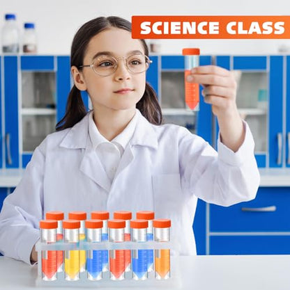 Xuhal 100 Counts 50ml Centrifuge Tubes, 28 x 116 Mm, Plastic Tubes, Orange - color: Orange