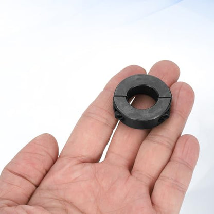 uxcell 4pcs Double Split Shaft Collars 17mm Bore, Two-Piece Clamping Collar 32mm OD 10mm Thickness Carbon Steel Lock Collar Clamp with Set Screws (Black Oxide) - size: 17mm x 32mm x 10mm