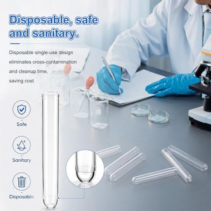LemonRoad 1000 Pack Polystyrene Test Tubes, 5 ml, 12 x 75 mm