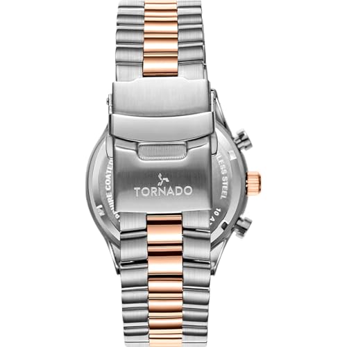 Tornado Celestia Elite Men’s Chronograph Watch | Green Dial, Gold Case & Strap, 42x48mm, 10ATM - T6106B-GBGH - color: White