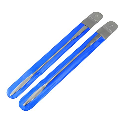 Stainless Steel Lab Laboratory Mini Double-Ended Spatula Semi-Micro Shovel Tapered Arrow End Flat Ends 50 mm X 9 mm