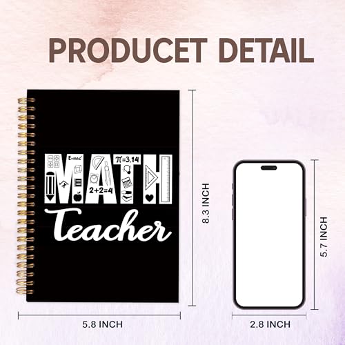 KAOWT Funny Math Notebook, A Day Without Math Is like Just Kidding I Have No Idea Spiral Journal Notebook, Funny Gift for Teacher, 5.5x8.3 Inch [Unknown Binding] - color: math