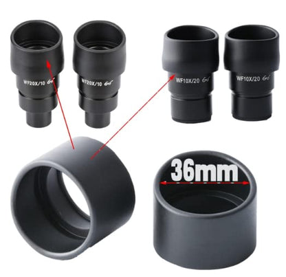 Oumefar 2 PCS Eyepiece Cover, Binoculars Eye Cups Standard Eyepiece Rubber Protector Eye Guards Cups to Reduce Impact 36mm Diameter Binoculars Parts Binocular Eye Cups(KP-H2 Flat