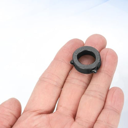 uxcell 4pcs Double Split Shaft Collars 14mm Bore, Two-Piece Clamping Collar 22mm OD 8mm Thickness Carbon Steel Lock Collar Clamp with Set Screws (Black Oxide) - size: 14mm x 22mm x 8mm