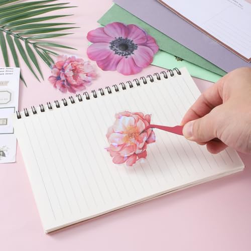 Craft Tweezers Precision Tweezers Set, 4 PCS Multipurpose Straight and Curved Tip Tweezer Anti Static Stainless Steel of Tweezer for Electronics, IndustrialTweezer for DIY Jewelry Making, Rose Pink