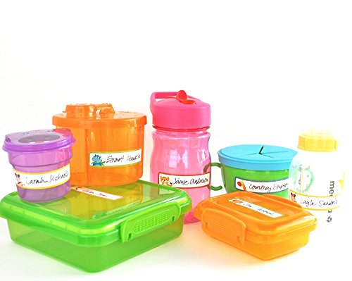 Bottle and Food Labels, Write-On, Freezer Safe, Self-Laminating, Waterproof Kids Name Labels for Baby Bottles, Sippy Cup for Daycare School, Dishwasher Safe (Playful Patterns) - color: Playful Pattern