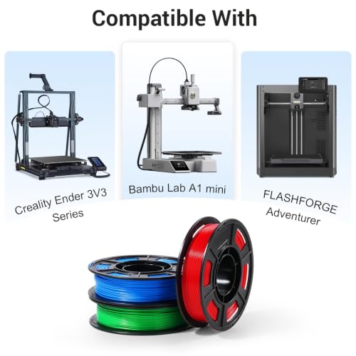 Dynta 10 Colors 250g PLA 3D Printer Filament for Beginners, 1.75mm/±0.02mm