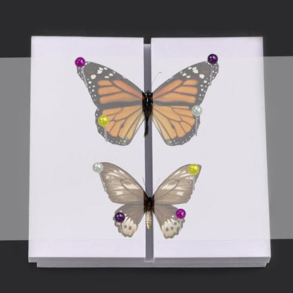 Swpeet 15Pcs Making Insect Specimen Tools Assortment Kit with Butterflies Specimen, Insect Display Case, Insect Pinning Wing Board, Scissors, Tweezer for Bug Hobbyist Biology Projects Classroom