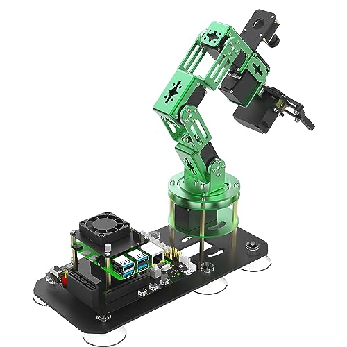 Yahboom 6DOF Robotic Arm for Raspberry Pi5-4GB ROS2,3D AI Vision Camera,Desktop Collaboration, Developed Python Programming for Mechanical Engineer