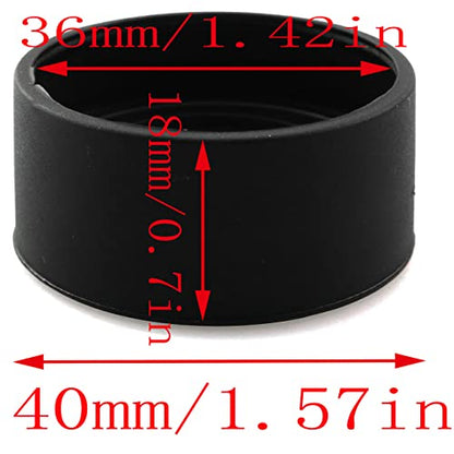 LQ Industrial Soft Rubber Eyepiece Cup - 1 Pair Cover Guard for 32-36mm Stereo Microscope (Flat Angle)
