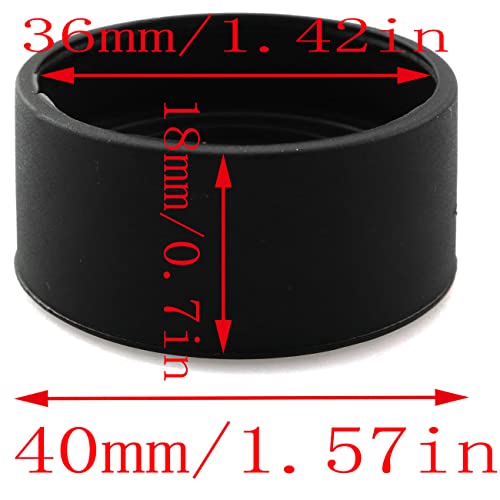 LQ Industrial Soft Rubber Eyepiece Cup - 1 Pair Cover Guard for 32-36mm Stereo Microscope (Flat Angle)