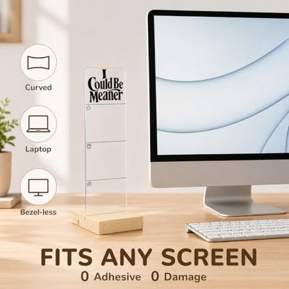 I Could Be Meaner Memo Board Funny Office Acrylic Monitor Memo Board - color: I Could Be Meaner