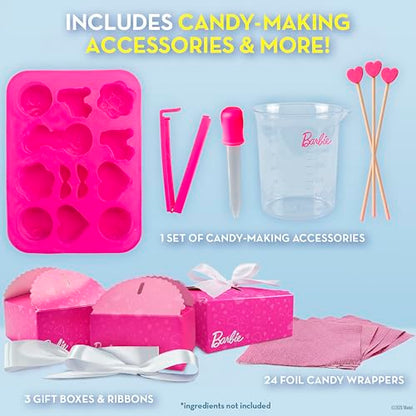 Barbie Candy Making Food Science Kit with 5 Recipes for Kids Ages 8-12