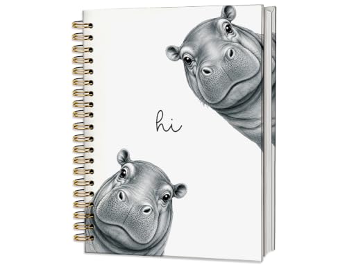 Hippo Gifts,Hippo Notebook Journal - color: Hippo, style: White