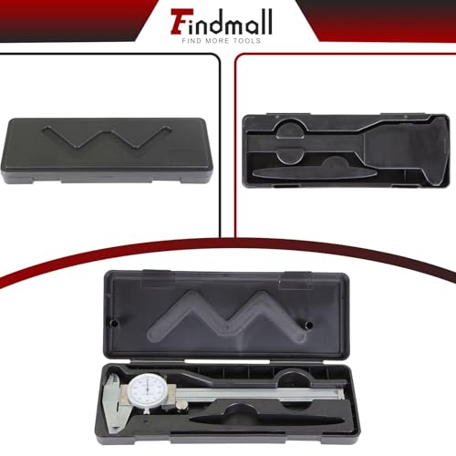 findmall 6" Dial Caliper 0.001 Caliper Measuring Tool 4-Way Measurement