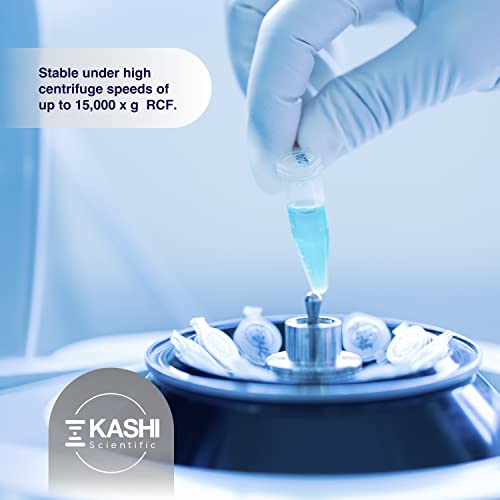 Kashi Scientific 0.5mL Clear Snap Cap Microcentrifuge Tube with Graduation, Lab Grade Polypropylene Plastic [0.5mL, 1000] - size: 0.5mL