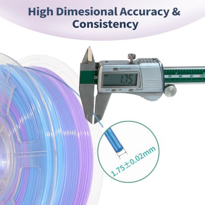 IEMAI High Speed PETG Filament 1.75mm,1kg, Transparent Gradient Blue Purple - color: Transparent Gradient Blue Purple