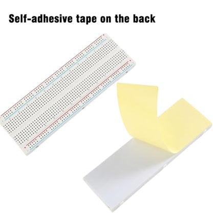 Solderless Breadboard Ultimate Kit - 4PCS 830/400 Tie Points Boards + 130 Jumper Wires | ABS Plastic with Tin-Plated Contacts, Compatible with Arduino, Raspberry Pi & Electronics Projects