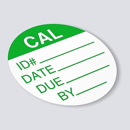 SmartSign Calibration Labels | Pack of 200, 0.75" x 0.75", Write-On Vinyl Stickers, Made in USA - color: Green on White Write-on Labels