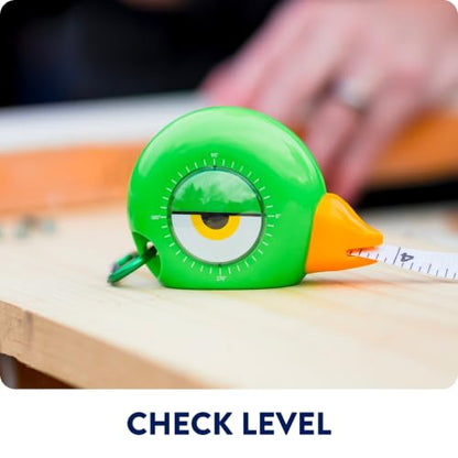 Handy Famm Kids Tape Measure, 8ft Retractable Measuring Tape, Blue Toto - color: Blue Tape Measure