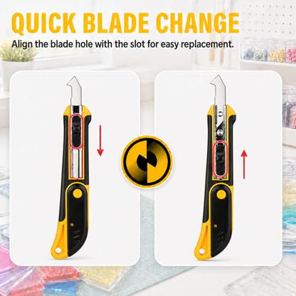 DIYSELF Professional Plexiglass Cutter, Acrylic Cutter with 10 SK5 Blades