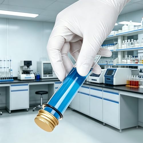 3 Pcs Plastic Test Tubes with Caps, 40ml Clear Test Tube Containers 25 x 140 mm, Reusable Tubes for Candy Storage, Party Favors, Beads, Bath Salts & Lab Experiments (3, Gold) - color: Gold