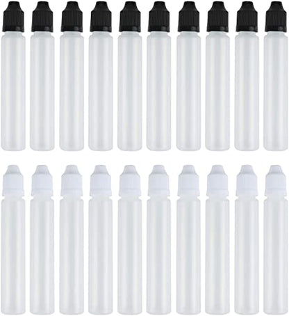 Dropper Bottle, Black and White, 30ml, 20pcs