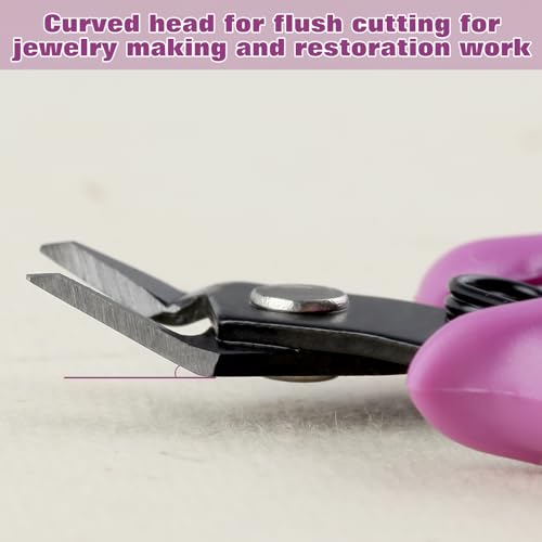 SPEEDWOX 4.5 Inch Flush Cutters for Jewellery Making Precision Electronics Flush Cutter Diagonal Cutting Pliers Craft Wire Cutters for Crafting Micro Wire Cutter Small Snips for Soft Wires - size: 4.5"