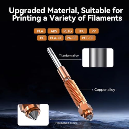 Official Creality Ender 3 V3 SE KE Upgrade Hotend Kit, 3D Printers Ceramic Heating Block with Quick-swap Nozzle Kit, Supports 300°C High Temperature, 600mm/s High-Speed Printing for Ender 3 V3 SE/KE - color: Ender 3 V3 SE KE