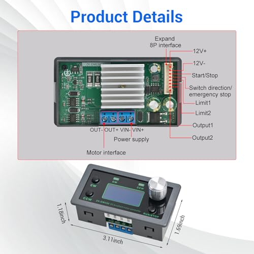 PWM DC Motor Speed Controller, 12V–30V 10A Variable Speed Regulator