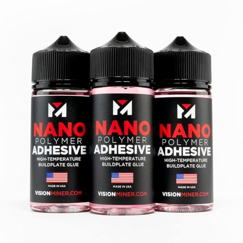 Nano Polymer Adhesive (120ml) - Ultimate 3D Printing Bed & Build Plate Adhesion - No Mess, Non-Toxic, Works for PLA, ABS, PEI, PEEK, Nylon, PC and More. Easy Application, Easy to Clean!