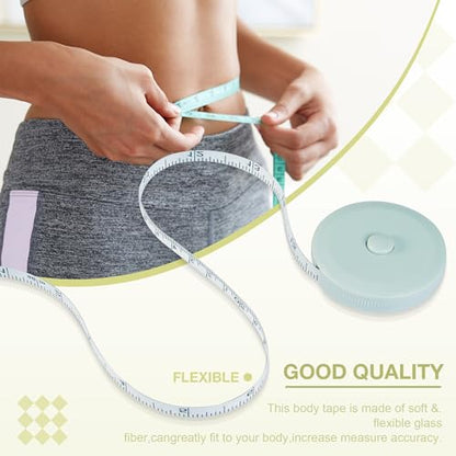 8 Cartoon Cute Pocket Kids Tape Measure Retractable+2 Pack Soft Body Measuring Tape for Body Measurements(60-Inch), Mini Tape Measures for Body, Sewing, Cutting, Weight Loss Measurement