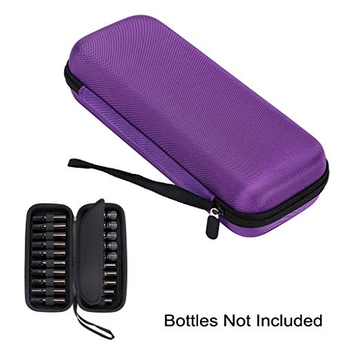 Hipiwe EVA Essential Oils Carrying Case Organizer for 20Pcs Rollers Bottles - color: Purple