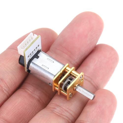 MECCANIXITY 150RPM Micro Gear Motor with Encoder N20 DC6V Gearbox 2pcs - style: 150RPM